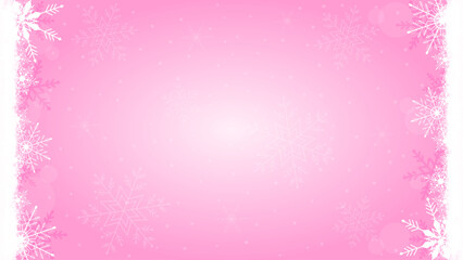 Pink Background Wallpaper Decorated with Sparkling Snowflakes