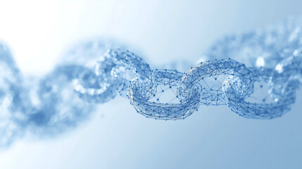 Abstract Blockchain Network Concept with Interconnected Nodes and Data Encryption Technology for Secure Transactions