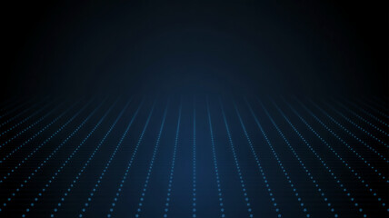 Obraz premium Abstract blue dotted lines on dark background digital futuristic technology concept illustration backdrop design for presentation