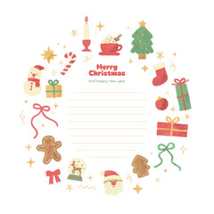 Cute Warm Hand Drawing for Christmas Color Pencil Acrylic Watercolor Illustration Doodles