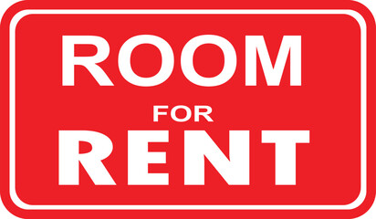A red rectangular sign with rounded corners displaying 