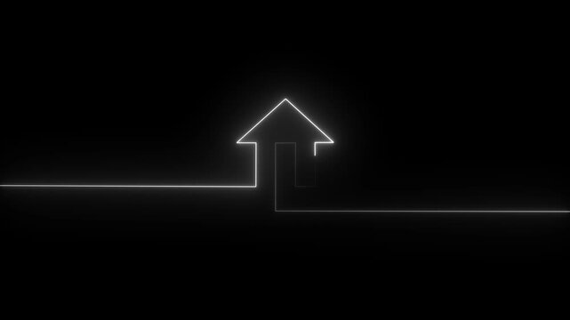 Animated Neon Home Button Icon Animation Glowing House Symbol Modern UI UX Dashboard Navigation Interface Highlighted Return Base Motion Graphic Design Element
