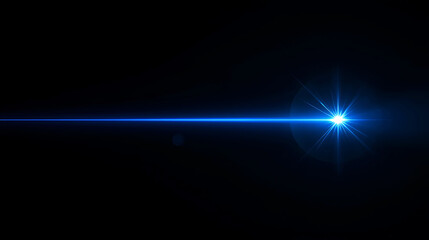 Obraz premium Futuristic Laser Beam Illustration with Blue Light and High Tech Feel in Dark Space