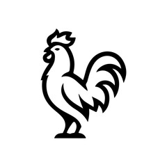 Fototapeta premium Elegant Line Art of a Rooster Design for Modern Farmhouse Decor and Rustic Kitchen Themes