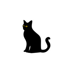 Black Cat Vector Illustration