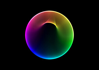 カラフルなグラデーションで描く近未来的な抽象デザイン