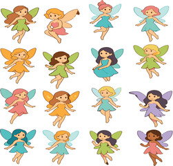 Colorful Modern Fairy Pack – Minimal, Stylish, Fantasy Character Designs