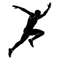 silhouette of a man jumping