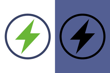 Electric Power Bolt Icon &ndash; Energy Symbol