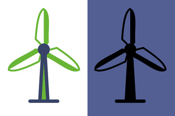 Wind Turbine Icon Renewable Energy and Sustainable Power