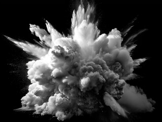 Energy powder burst white particles motion photography