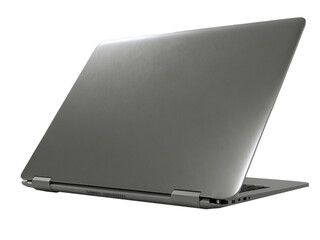 Closed Silver Laptop. Generative Ai