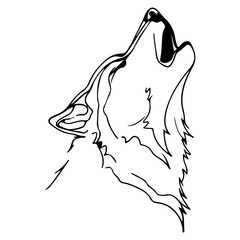 Minimalist black silhouette of a woman practicing yoga with a serene and meditative pose against a blank background