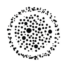 Black Dots Circular Texture