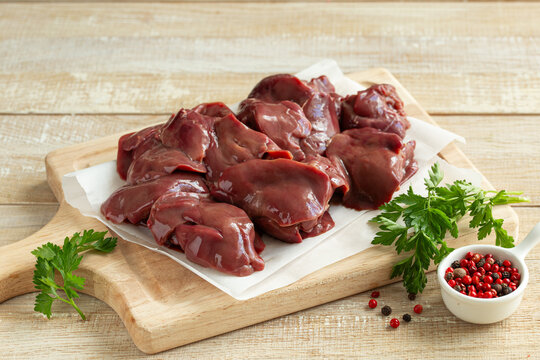 fresh raw chicken liver