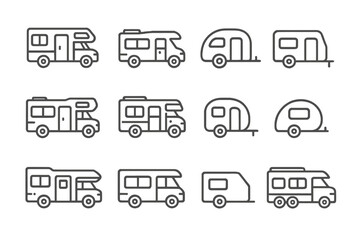 Recreational vehicles motorhomes campers and travel trailers for camping trips