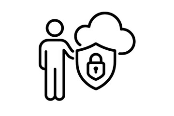 User identity protection and secure cloud computing data storage symbol