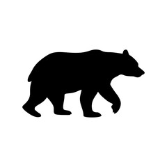 ฺBear icon, Silhouette icon of bear, Flat style vector illustration design