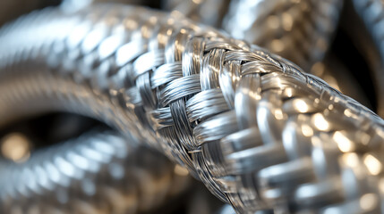 Macro stainless braided hose pattern