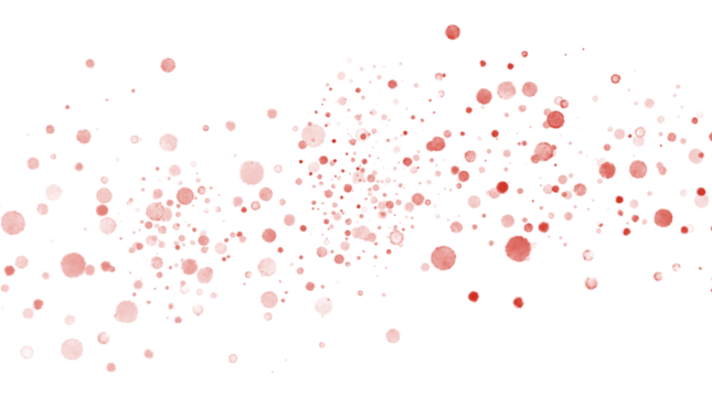 red splatter spray seamless pattern, spatter on transparent png color background