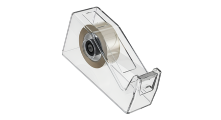 Crystal clarity: A pristine scotch tape dispenser ready for organizational tasks and office supply needs showcasing efficiency 92 characters