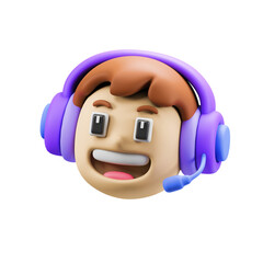 gamer boy 3d illustration