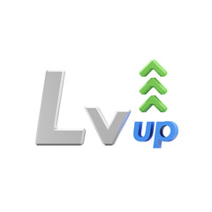 level up 3d illustration