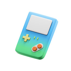 retro handheld gaming 3d illustration