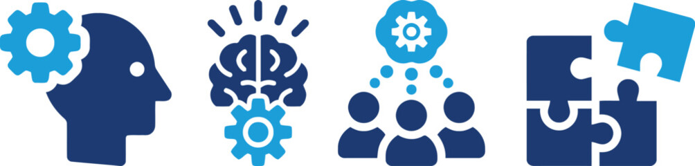 brainstorming, teamwork, icons, brain, gear, head, people, puzzle, solution, idea, innovation, strategy, collaboration, connection, development, learning, knowledge, mind, thinking, problem solving, g