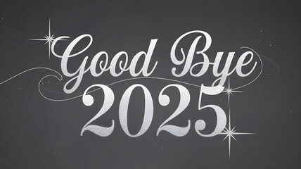 Good Bye 2025 Silver Flow Design
