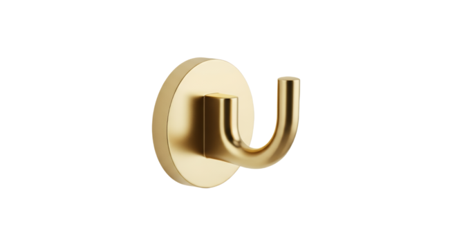 Minimalist brass wall hook with elegant round design, providing a functional and stylish home decor solution