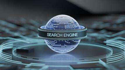 Global search engine technology connecting information across digital networks