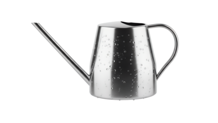 Sleek Watering Can with Water Droplets, Modern Design for Garden Hydration Tool