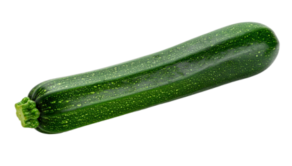 Close-up of a vibrant green, elongated summer squash with a rough textured skin