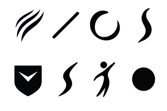 Bold minimalist icons collection – modern design for logos and branding