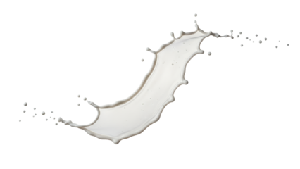 Dynamic Dairy Motion: An Isolated Milk Splashing Against a Pristine White Backdrop creating a sense of pureness and freshness