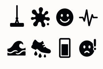 Minimalist adventure icons collection for graphic design and branding