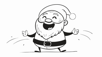 Cheerful Santa Claus Portrait in Traditional Red Suit - Christmas Holiday Character