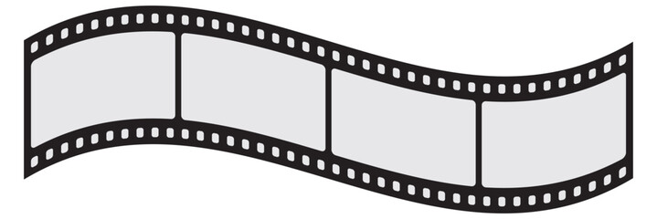 Film strip frame. Cinema tape. Photo negative, filmstrip. Movie black seamless vector illustration on white background for cinema-themed projects, movie posters and photographic albums. Photo film.