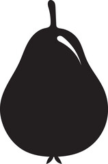 Pear fruit isolated silhouette illustration