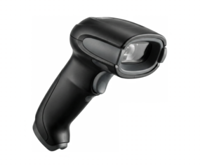 Handheld barcode scanner isolated on transparent PNG