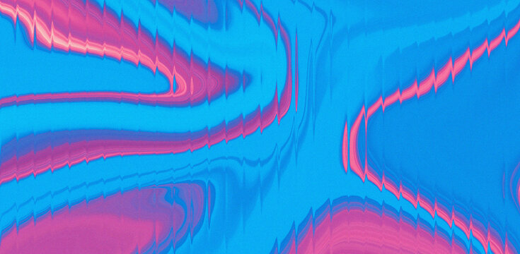 Vibrant wavy background in blue and pink provides a modern dynamic feel for graphic design projects and social media campaigns