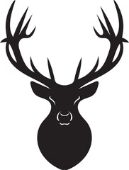 Deer head silhouette vector art illustration