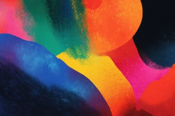 Bold Abstract Collage Paint Textures Bright Gradients Mixed Media Art Contemporary Creative Design