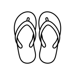 flip flops isolated on white coloring page 
