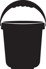 Garden bucket silhouette icon illustration
