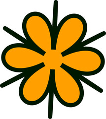 orange flower isolated on white