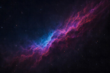 Fototapeta premium Vibrant Interstellar Gas Cloud in Outer Space with Stars