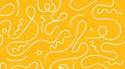 Abstract Lines, Yellow White, Curves & Circles, Quirky Pattern, Modern Designs a fun and playful feel with creative elements, this unique pattern would be awesome for any background