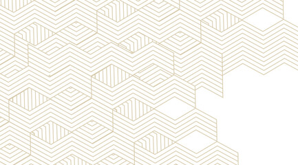 Geometric Hexagons: White and Beige Zigzag Lines and Shapes for Modern Backgrounds, used as subtle and sophisticated textures for graphic design projects, 174 characters